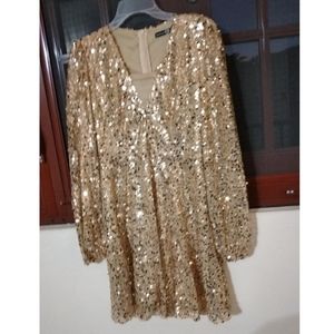 Sequin gold dress